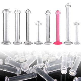 16 stuks plastic lippiercing van kunststof, 16G, doorzichtige 16 stuks plastic lippiercing van kunststof, 16G, doorzichtige