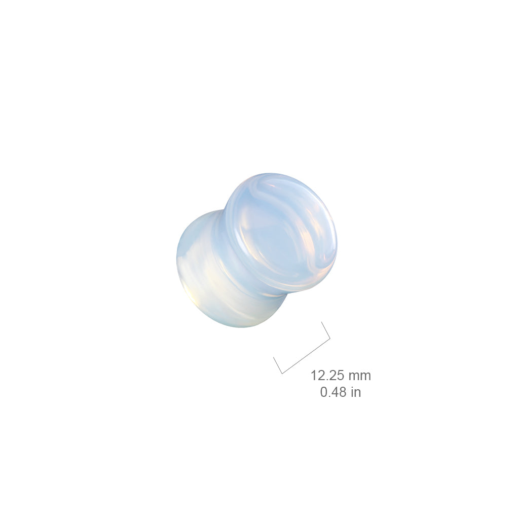 Flared Plug Organic Natural Opalite Double Flared Glass Double Flared Plugs ...