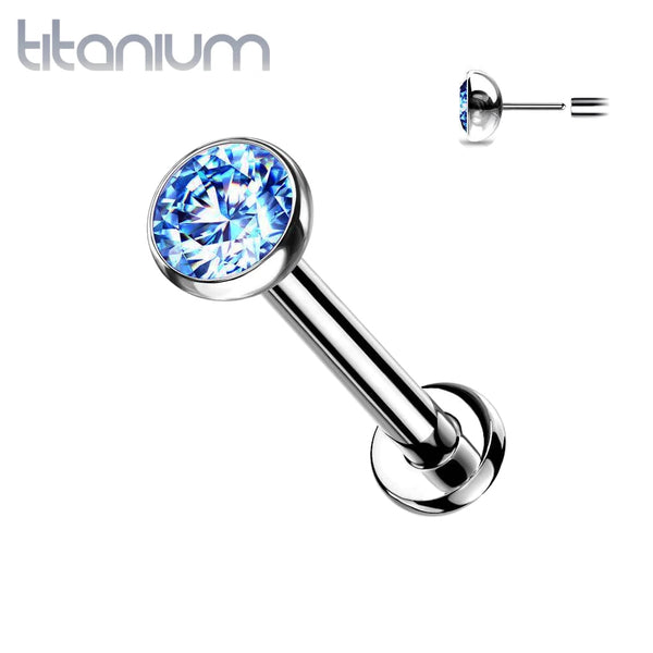 OUFER Body Piercing 18G Labret Piercing Titanium Threadless Helix OUFER Body Piercing 18G Labret Piercing Titanium Threadless Helix