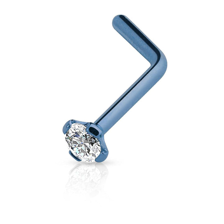 20ga 316L Surgical Steel L Shape Nose Ring Stud - Pierced Universe