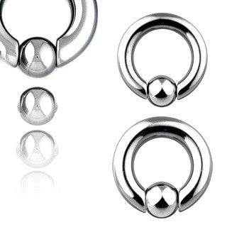 316L Surgical Steel Captive Bead Ring with Easy Spring Ball - Pierced Universe