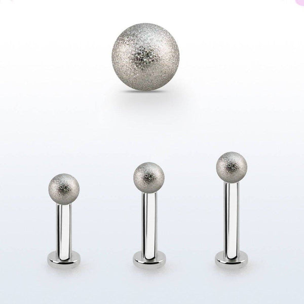 316L Surgical Steel Glitter Ball Labret - Pierced Universe