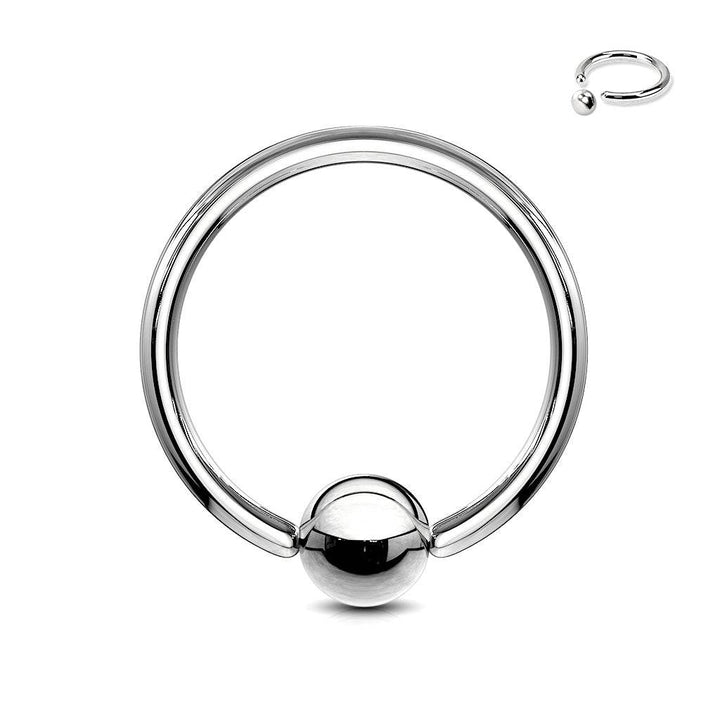 316L Surgical Steel High Polished Multi Use Captive Bead Ring Hoop - Pierced Universe
