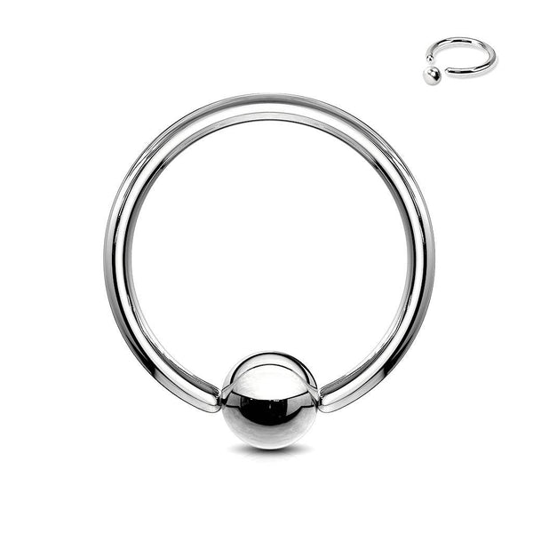 316L Surgical Steel High Polished Multi Use Captive Bead Ring Hoop - Pierced Universe