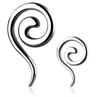316L Surgical Steel Long Tail Spiral Taper Expander Stretcher - Pierced Universe