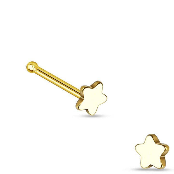 316L Surgical Steel Small Star Ball End Nose Bone Ring Pin - Pierced Universe