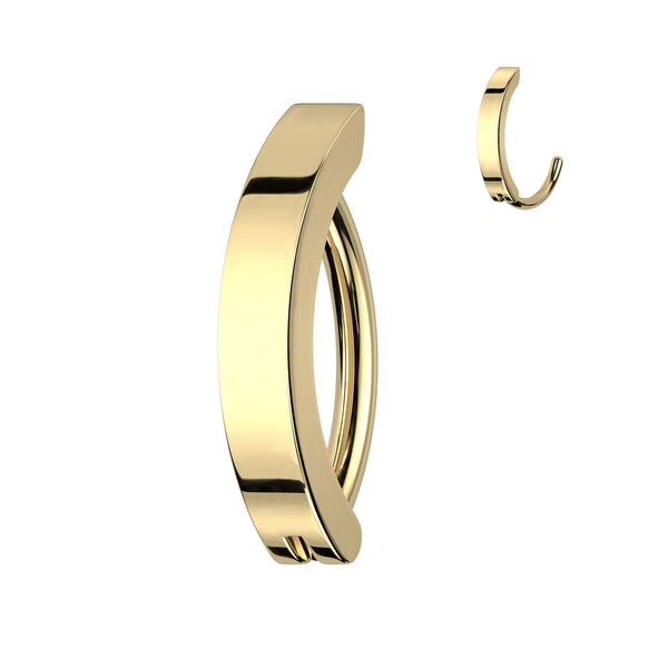 316L Surgical Steel Rose Gold PVD Clicker Hoop Belly Ring 316L Surgical Steel Rose Gold PVD Clicker Hoop Belly Ring