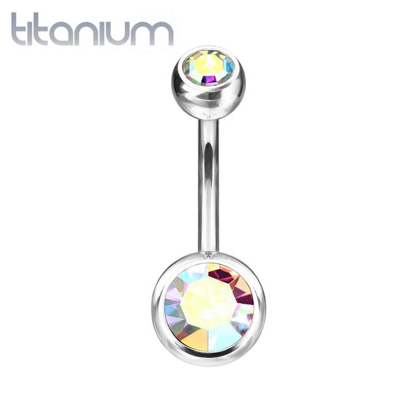 Tilum 14g 3/8” Internal Atlas Titanium Belly Button Ring - Iron