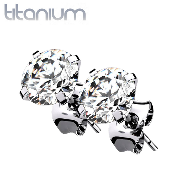 Pair Of Implant Grade Titanium Stud Earrings - Pierced Universe
