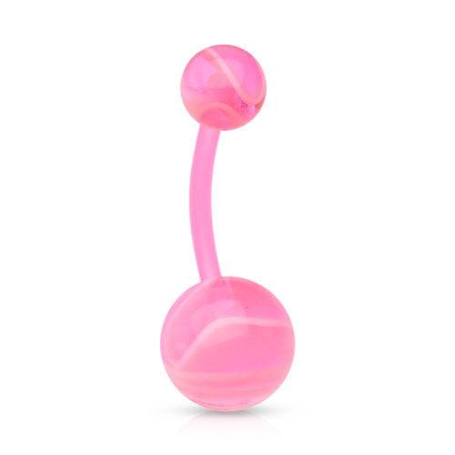 Acrylic Bio Flex Marble Swirl Flexible Belly Button Navel Ring Pierced Universe Acrylic Bio Flex Marble Swirl Flexible Belly Button Navel Ring Pierced Universe