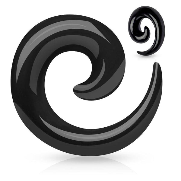 Black Acrylic Ear Sprial - Pierced Universe