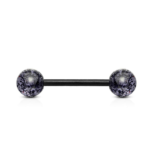 Blue Glitter Acrylic Straight Barbell Blue Glitter Acrylic Straight Barbell