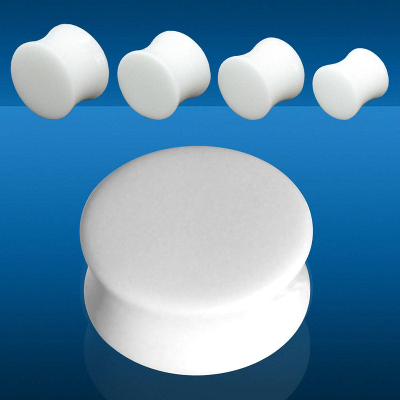 Double Flared White Ivory Stone Plugs - Pierced Universe