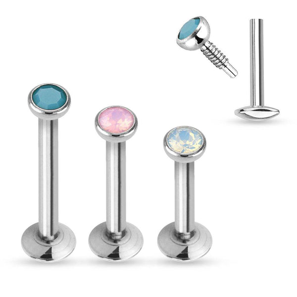 Flat Back & Internally Threaded Surgical Steel Studs For Ear, Labret,  Cartilage & More - Cherry Diva - helix - helix