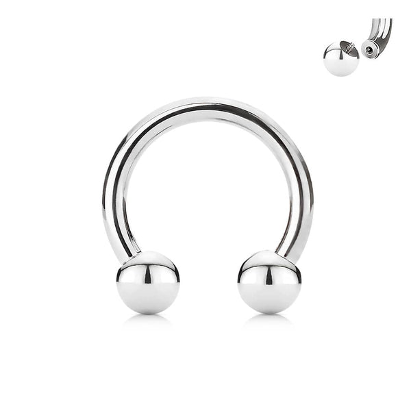 High Polished 316L Surgical Steel Internally Threaded Horseshoe Barbell High Polished 316L Surgical Steel Internally Threaded Horseshoe Barbell