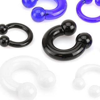 Lightweight All UV Acrylic Horseshoes with Ball Ends - Pierced Universe
