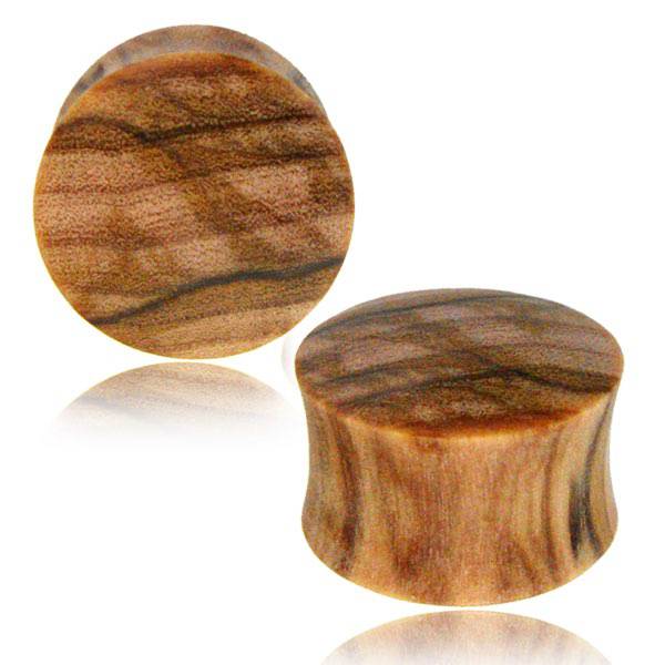 Olive Wood Double Flared Ear Plug - Pierced Universe