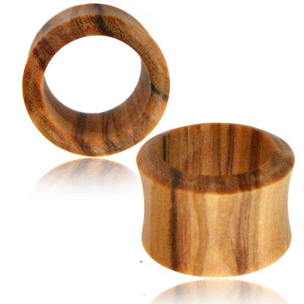 Olive Wood Double Flared Ear Tunnel - Pierced Universe