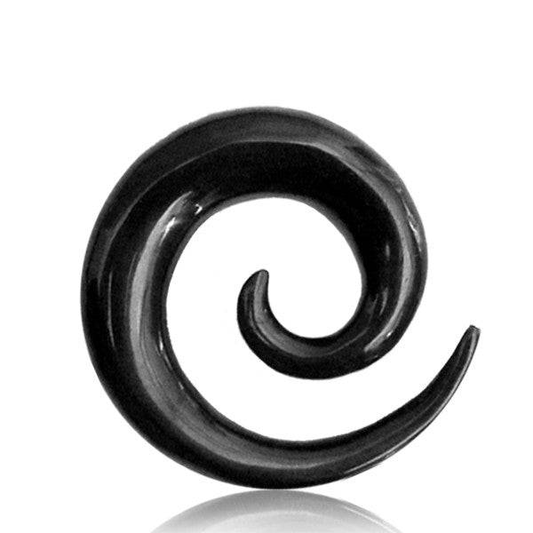 Organic Black Horn Spiral Ear Spiral - Pierced Universe