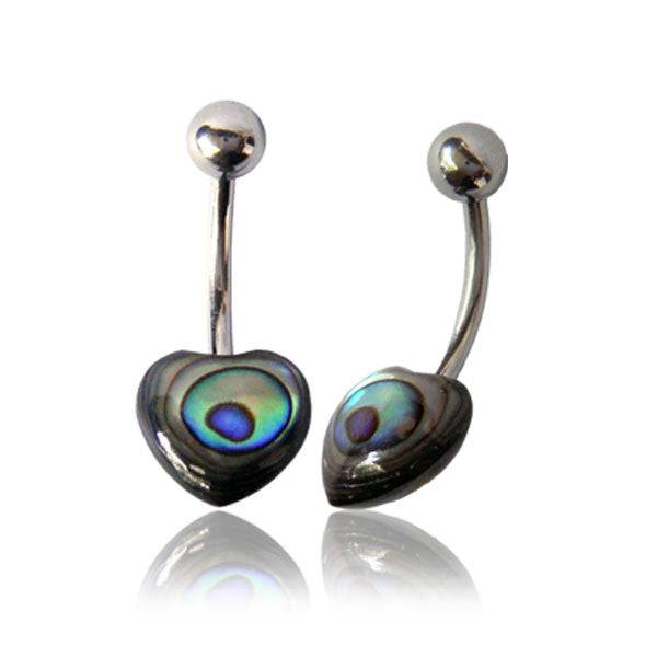 Organic Mother of Pearl Disc Surgical Steel Belly Button Navel Ring Organic Mother of Pearl Disc Surgical Steel Belly Button Navel Ring