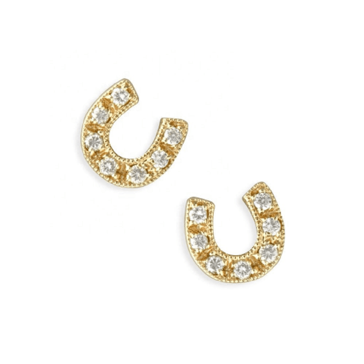 Pair of 925 Sterling Gold PVD Dainty Gold Horseshoe Minimal Earrings - Pierced Universe