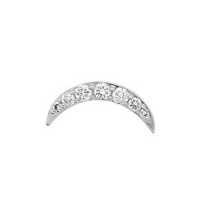 Pair of 925 Sterling Silver 7 Gem Pointed Curve Minimal Earrings - Pierced Universe
