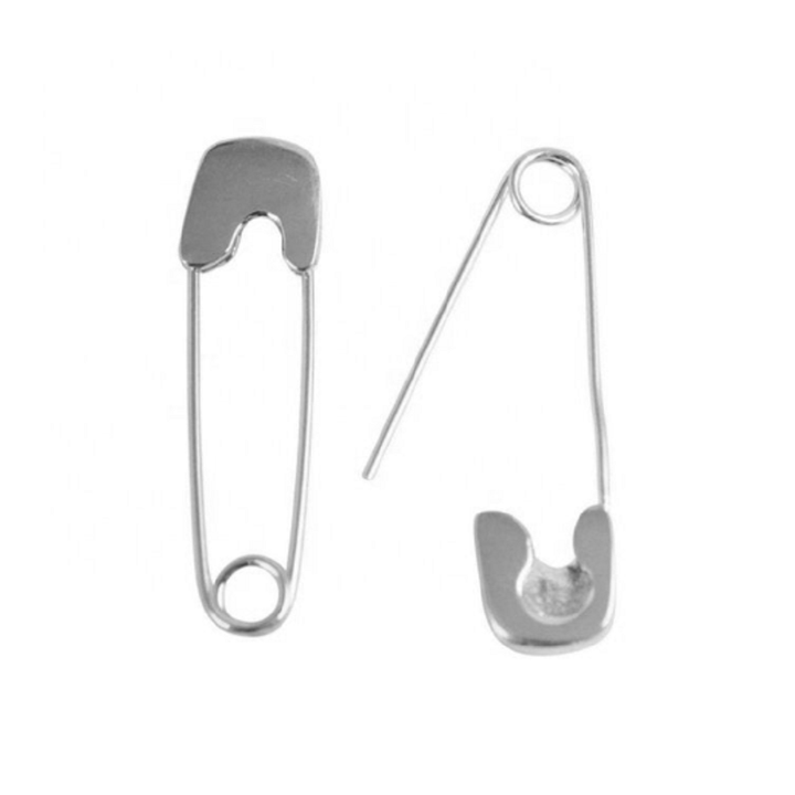Pair of 925 Sterling Silver Safety Pin Minimal Lightweight Earrings - Pierced Universe