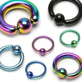 Surgical Steel High Polished Captive Bead Ring Hoop - Pierced Universe