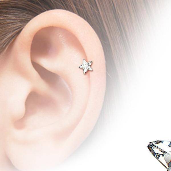 Surgical Steel Multi Color Star Helix Barbell - Pierced Universe