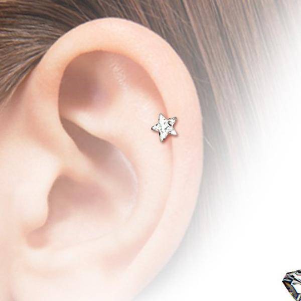 Surgical Steel Pink Star Helix Barbell - Pierced Universe