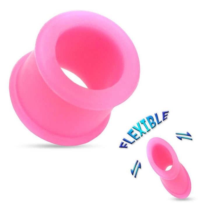 Ultra Soft Double Flared Silicone Flexible Ear Gauges Tunnels - Pierced Universe